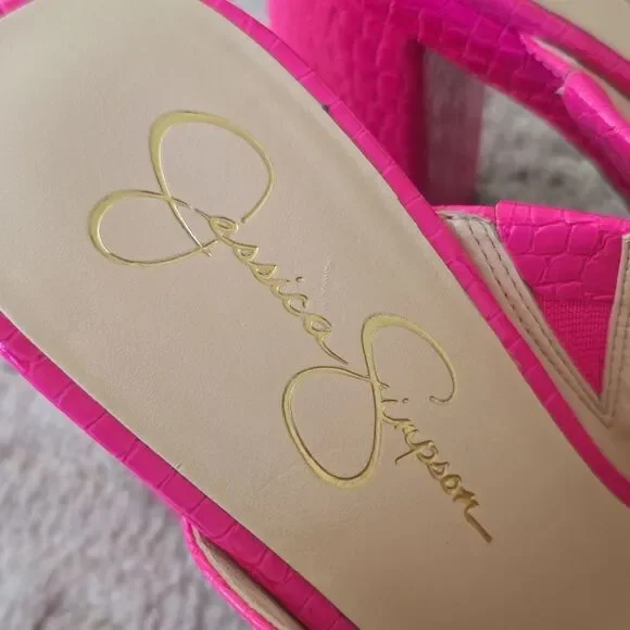 Jessica Simpson | Basima Pink Platform Sandals - Picture 7 of 9